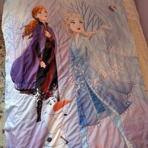 Disney Frozen Anna & Elsa Comforter in Purple and Light Blue